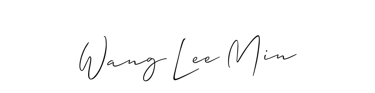 if you are searching for the best signature style for your name Wang Lee Min. so please give up your signature search. here we have designed multiple signature styles  using Allison_Script. Wang Lee Min signature style 2 images and pictures png