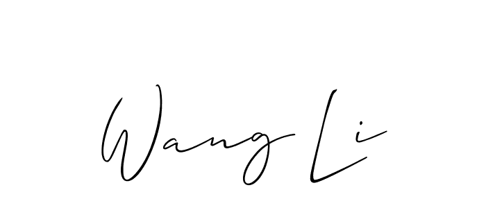 Make a beautiful signature design for name Wang Li. Use this online signature maker to create a handwritten signature for free. Wang Li signature style 2 images and pictures png