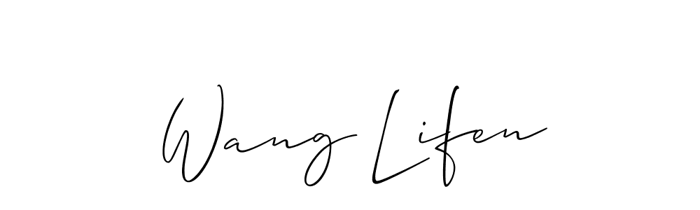 Make a short Wang Lifen signature style. Manage your documents anywhere anytime using Allison_Script. Create and add eSignatures, submit forms, share and send files easily. Wang Lifen signature style 2 images and pictures png