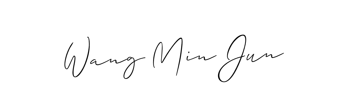 It looks lik you need a new signature style for name Wang Min Jun. Design unique handwritten (Allison_Script) signature with our free signature maker in just a few clicks. Wang Min Jun signature style 2 images and pictures png