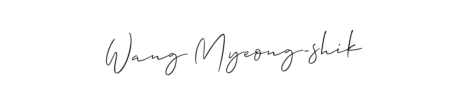 Make a beautiful signature design for name Wang Myeong-shik. Use this online signature maker to create a handwritten signature for free. Wang Myeong-shik signature style 2 images and pictures png