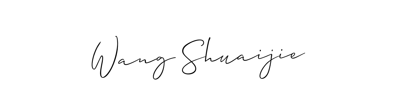 Best and Professional Signature Style for Wang Shuaijie. Allison_Script Best Signature Style Collection. Wang Shuaijie signature style 2 images and pictures png