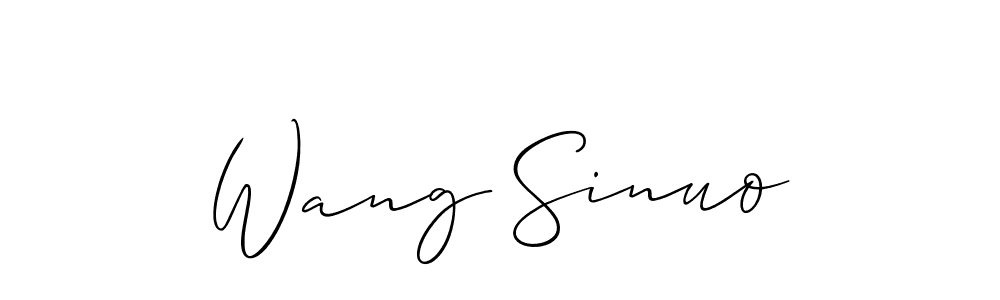 Design your own signature with our free online signature maker. With this signature software, you can create a handwritten (Allison_Script) signature for name Wang Sinuo. Wang Sinuo signature style 2 images and pictures png