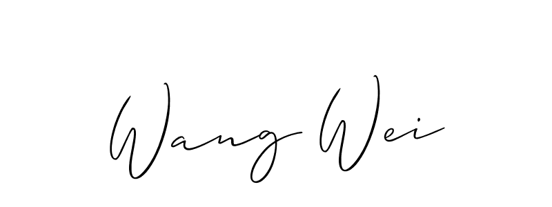 Also we have Wang Wei name is the best signature style. Create professional handwritten signature collection using Allison_Script autograph style. Wang Wei signature style 2 images and pictures png