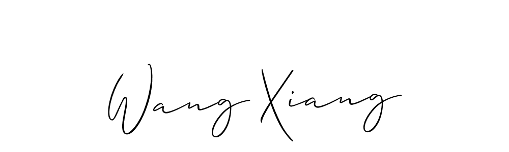 How to make Wang Xiang signature? Allison_Script is a professional autograph style. Create handwritten signature for Wang Xiang name. Wang Xiang signature style 2 images and pictures png