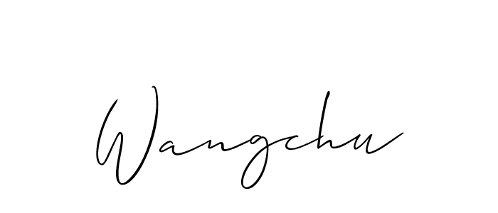 The best way (Allison_Script) to make a short signature is to pick only two or three words in your name. The name Wangchu include a total of six letters. For converting this name. Wangchu signature style 2 images and pictures png