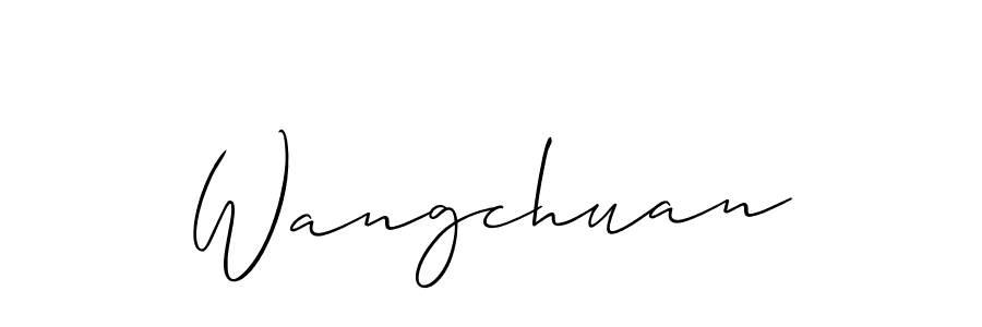 Also we have Wangchuan name is the best signature style. Create professional handwritten signature collection using Allison_Script autograph style. Wangchuan signature style 2 images and pictures png