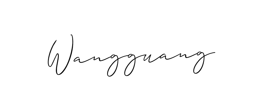 How to make Wangguang name signature. Use Allison_Script style for creating short signs online. This is the latest handwritten sign. Wangguang signature style 2 images and pictures png