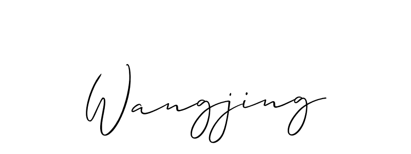 How to make Wangjing name signature. Use Allison_Script style for creating short signs online. This is the latest handwritten sign. Wangjing signature style 2 images and pictures png