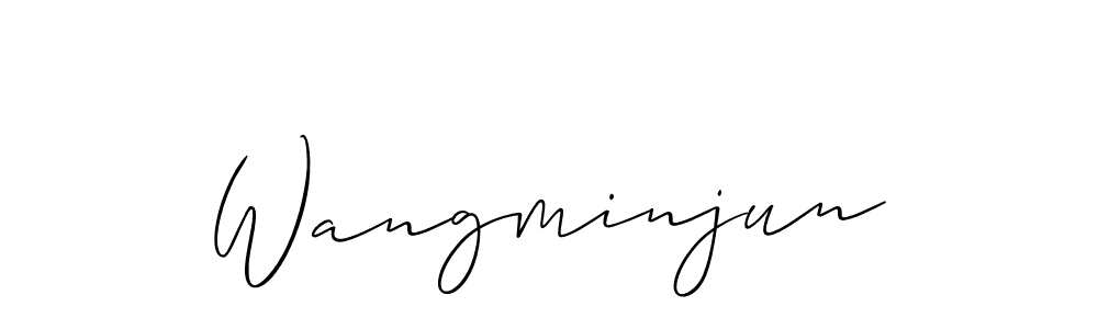 Make a beautiful signature design for name Wangminjun. With this signature (Allison_Script) style, you can create a handwritten signature for free. Wangminjun signature style 2 images and pictures png