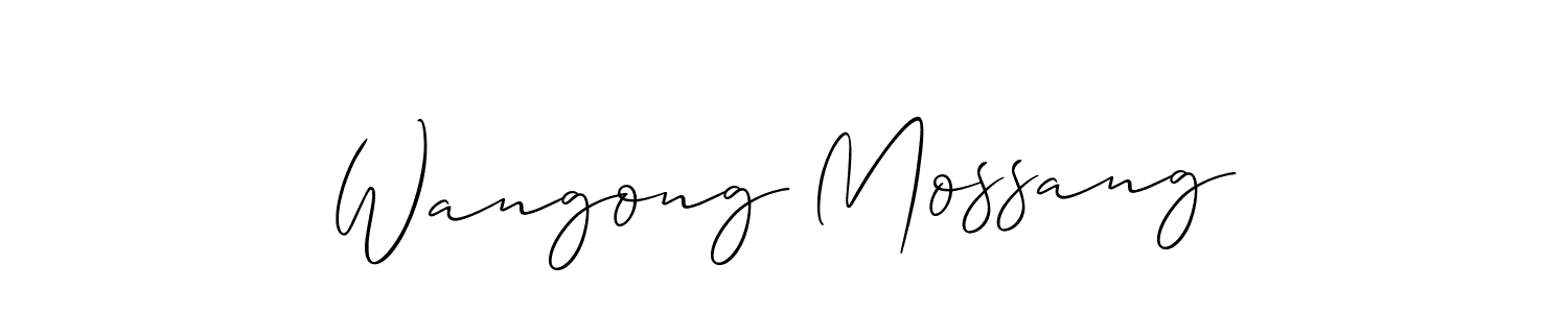 Use a signature maker to create a handwritten signature online. With this signature software, you can design (Allison_Script) your own signature for name Wangong Mossang. Wangong Mossang signature style 2 images and pictures png