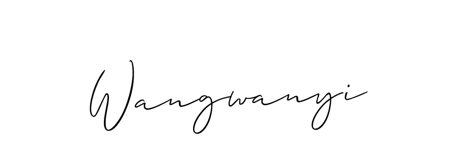 Also we have Wangwanyi name is the best signature style. Create professional handwritten signature collection using Allison_Script autograph style. Wangwanyi signature style 2 images and pictures png