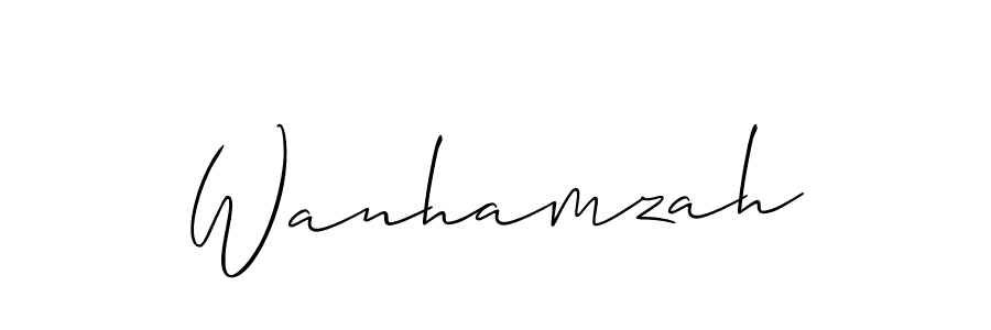 Also we have Wanhamzah name is the best signature style. Create professional handwritten signature collection using Allison_Script autograph style. Wanhamzah signature style 2 images and pictures png