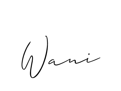 Best and Professional Signature Style for Wani. Allison_Script Best Signature Style Collection. Wani signature style 2 images and pictures png