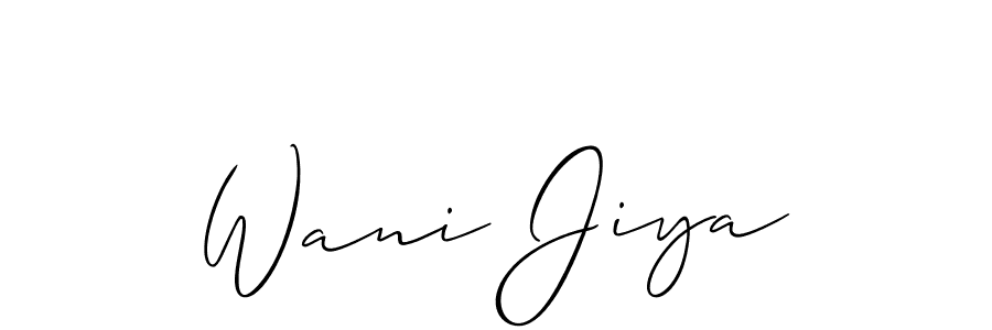 Also we have Wani Jiya name is the best signature style. Create professional handwritten signature collection using Allison_Script autograph style. Wani Jiya signature style 2 images and pictures png