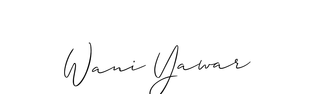 Check out images of Autograph of Wani Yawar name. Actor Wani Yawar Signature Style. Allison_Script is a professional sign style online. Wani Yawar signature style 2 images and pictures png