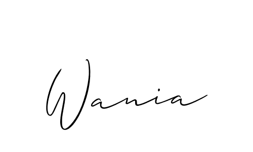 Similarly Allison_Script is the best handwritten signature design. Signature creator online .You can use it as an online autograph creator for name Wania. Wania signature style 2 images and pictures png