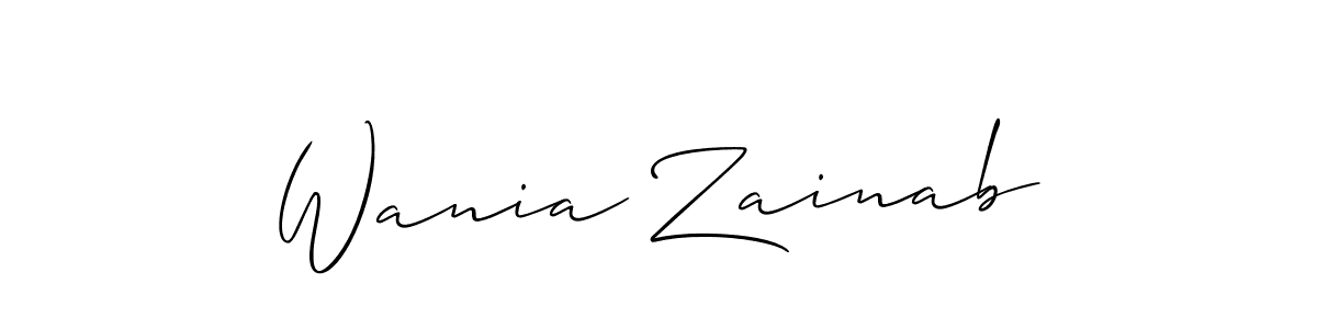 Best and Professional Signature Style for Wania Zainab. Allison_Script Best Signature Style Collection. Wania Zainab signature style 2 images and pictures png