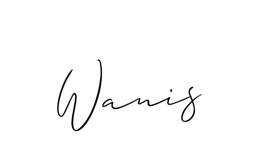 You can use this online signature creator to create a handwritten signature for the name Wanis. This is the best online autograph maker. Wanis signature style 2 images and pictures png