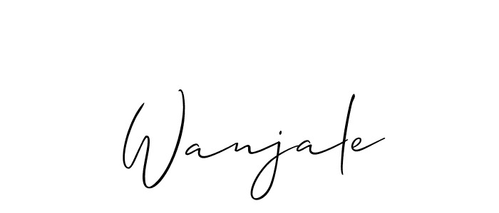 Make a beautiful signature design for name Wanjale. With this signature (Allison_Script) style, you can create a handwritten signature for free. Wanjale signature style 2 images and pictures png