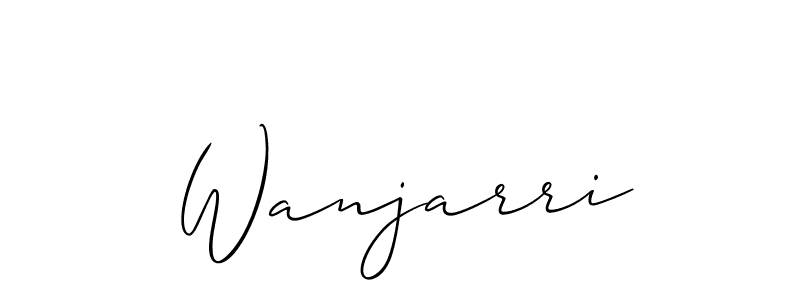 Allison_Script is a professional signature style that is perfect for those who want to add a touch of class to their signature. It is also a great choice for those who want to make their signature more unique. Get Wanjarri name to fancy signature for free. Wanjarri signature style 2 images and pictures png