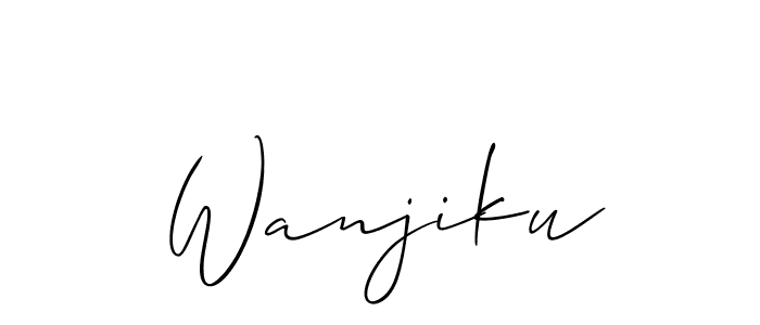 How to make Wanjiku signature? Allison_Script is a professional autograph style. Create handwritten signature for Wanjiku name. Wanjiku signature style 2 images and pictures png
