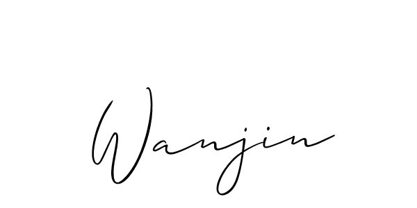 Create a beautiful signature design for name Wanjin. With this signature (Allison_Script) fonts, you can make a handwritten signature for free. Wanjin signature style 2 images and pictures png