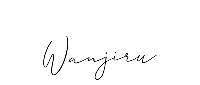 Also we have Wanjiru name is the best signature style. Create professional handwritten signature collection using Allison_Script autograph style. Wanjiru signature style 2 images and pictures png