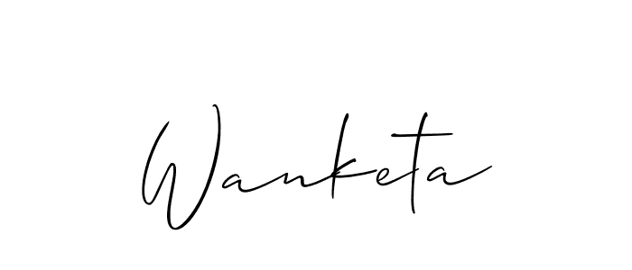 Design your own signature with our free online signature maker. With this signature software, you can create a handwritten (Allison_Script) signature for name Wanketa. Wanketa signature style 2 images and pictures png