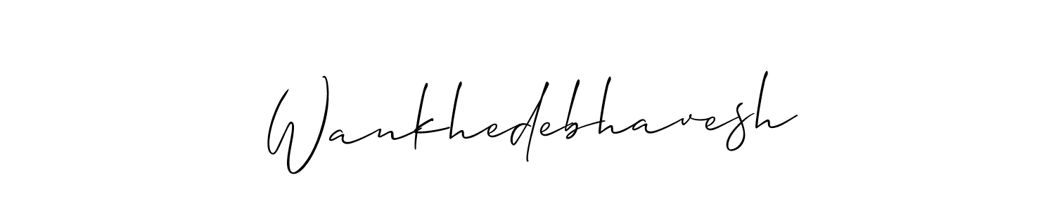 Also we have Wankhedebhavesh name is the best signature style. Create professional handwritten signature collection using Allison_Script autograph style. Wankhedebhavesh signature style 2 images and pictures png