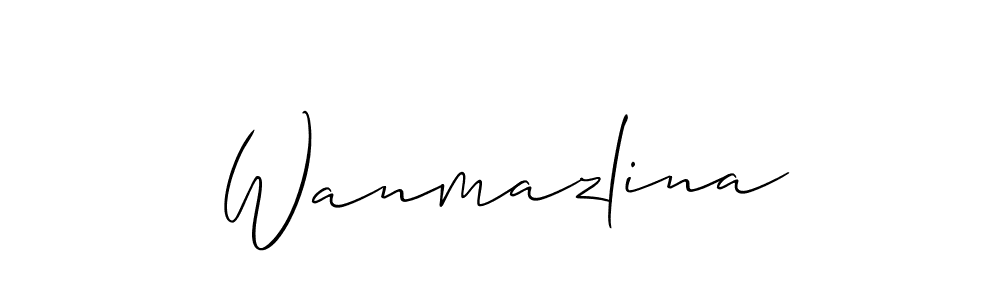 Best and Professional Signature Style for Wanmazlina. Allison_Script Best Signature Style Collection. Wanmazlina signature style 2 images and pictures png