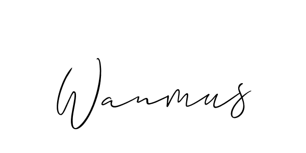 The best way (Allison_Script) to make a short signature is to pick only two or three words in your name. The name Wanmus include a total of six letters. For converting this name. Wanmus signature style 2 images and pictures png