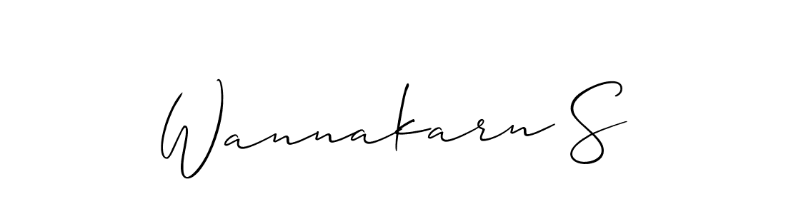 Design your own signature with our free online signature maker. With this signature software, you can create a handwritten (Allison_Script) signature for name Wannakarn S. Wannakarn S signature style 2 images and pictures png