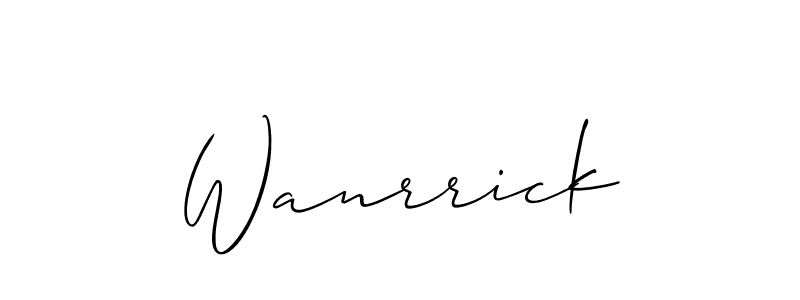 How to make Wanrrick name signature. Use Allison_Script style for creating short signs online. This is the latest handwritten sign. Wanrrick signature style 2 images and pictures png