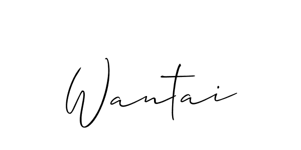 Create a beautiful signature design for name Wantai. With this signature (Allison_Script) fonts, you can make a handwritten signature for free. Wantai signature style 2 images and pictures png