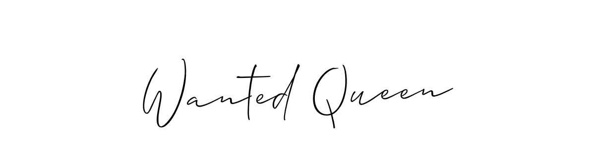 Design your own signature with our free online signature maker. With this signature software, you can create a handwritten (Allison_Script) signature for name Wanted Queen. Wanted Queen signature style 2 images and pictures png