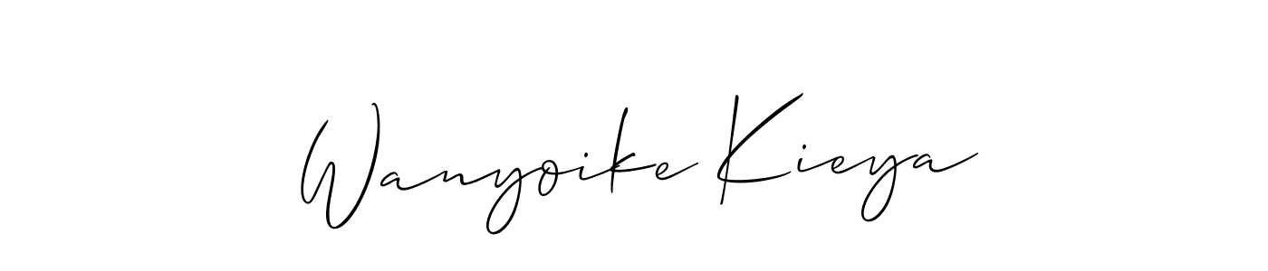 Allison_Script is a professional signature style that is perfect for those who want to add a touch of class to their signature. It is also a great choice for those who want to make their signature more unique. Get Wanyoike Kieya name to fancy signature for free. Wanyoike Kieya signature style 2 images and pictures png