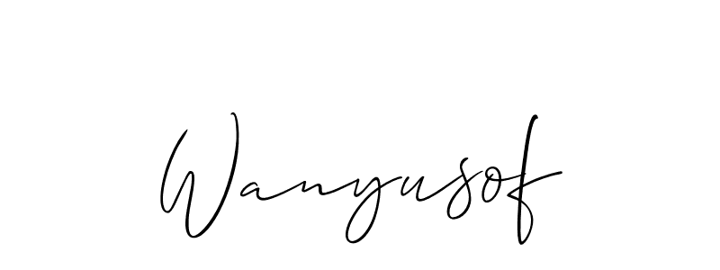 You can use this online signature creator to create a handwritten signature for the name Wanyusof. This is the best online autograph maker. Wanyusof signature style 2 images and pictures png