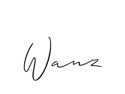 Design your own signature with our free online signature maker. With this signature software, you can create a handwritten (Allison_Script) signature for name Wanz. Wanz signature style 2 images and pictures png