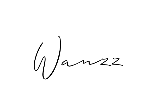 Also we have Wanzz name is the best signature style. Create professional handwritten signature collection using Allison_Script autograph style. Wanzz signature style 2 images and pictures png