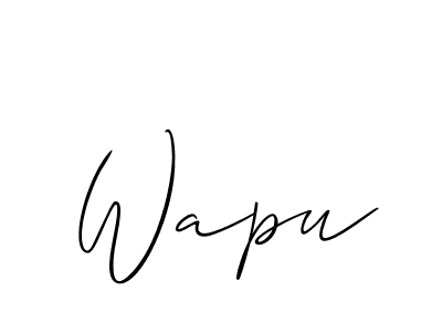 Also You can easily find your signature by using the search form. We will create Wapu name handwritten signature images for you free of cost using Allison_Script sign style. Wapu signature style 2 images and pictures png