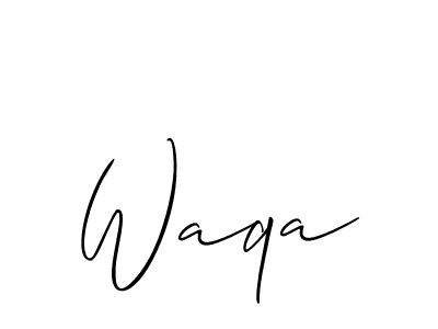 Also we have Waqa name is the best signature style. Create professional handwritten signature collection using Allison_Script autograph style. Waqa signature style 2 images and pictures png