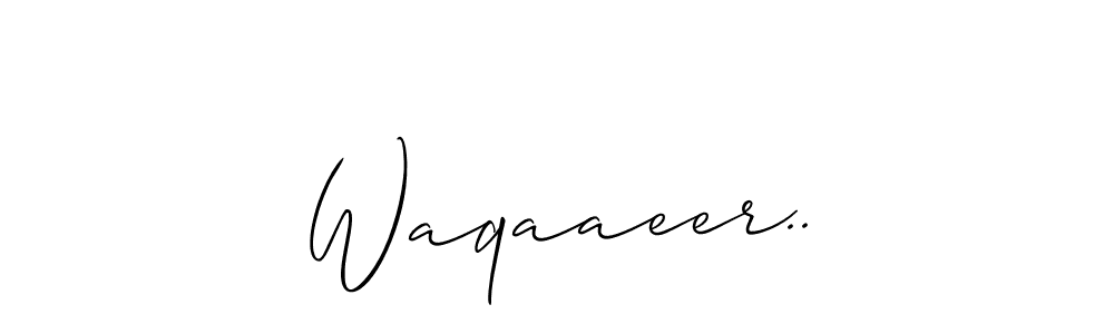 Use a signature maker to create a handwritten signature online. With this signature software, you can design (Allison_Script) your own signature for name Waqaaeer... Waqaaeer.. signature style 2 images and pictures png