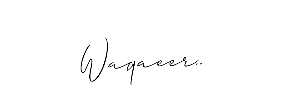 Create a beautiful signature design for name Waqaeer... With this signature (Allison_Script) fonts, you can make a handwritten signature for free. Waqaeer.. signature style 2 images and pictures png