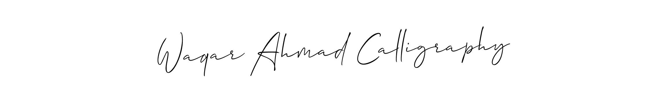 Design your own signature with our free online signature maker. With this signature software, you can create a handwritten (Allison_Script) signature for name Waqar Ahmad Calligraphy. Waqar Ahmad Calligraphy signature style 2 images and pictures png