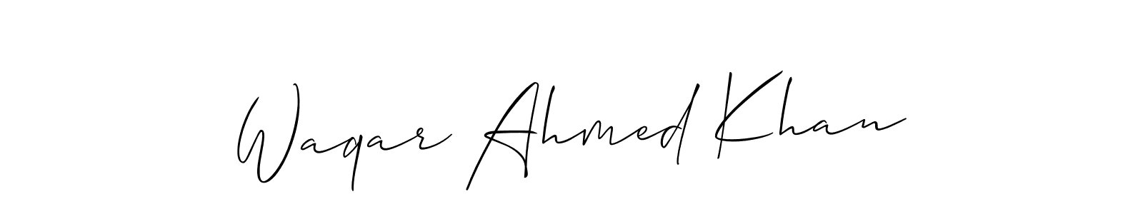 How to make Waqar Ahmed Khan signature? Allison_Script is a professional autograph style. Create handwritten signature for Waqar Ahmed Khan name. Waqar Ahmed Khan signature style 2 images and pictures png