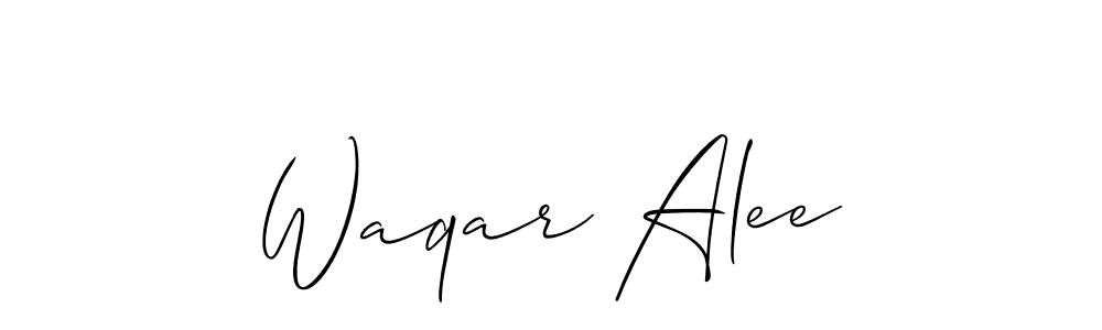 How to make Waqar Alee signature? Allison_Script is a professional autograph style. Create handwritten signature for Waqar Alee name. Waqar Alee signature style 2 images and pictures png