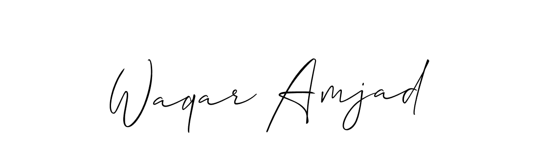 You should practise on your own different ways (Allison_Script) to write your name (Waqar Amjad) in signature. don't let someone else do it for you. Waqar Amjad signature style 2 images and pictures png