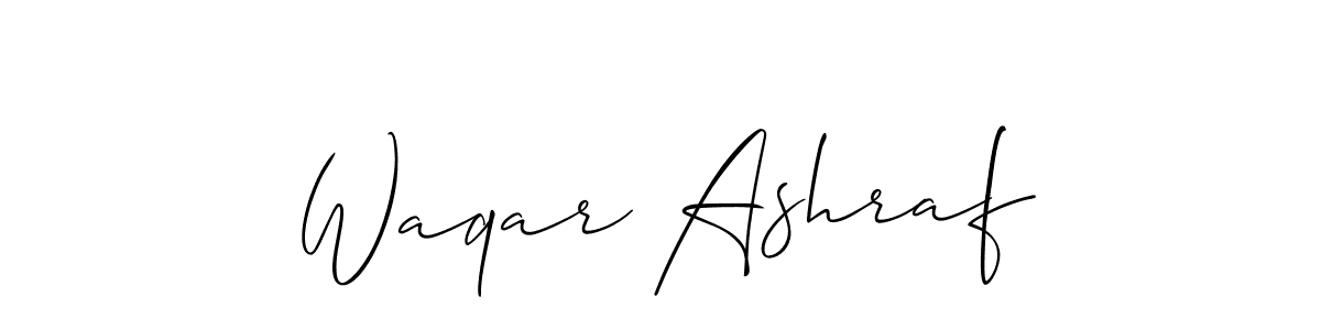 Similarly Allison_Script is the best handwritten signature design. Signature creator online .You can use it as an online autograph creator for name Waqar Ashraf. Waqar Ashraf signature style 2 images and pictures png