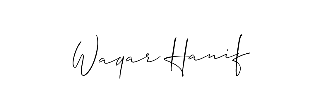 How to make Waqar Hanif signature? Allison_Script is a professional autograph style. Create handwritten signature for Waqar Hanif name. Waqar Hanif signature style 2 images and pictures png